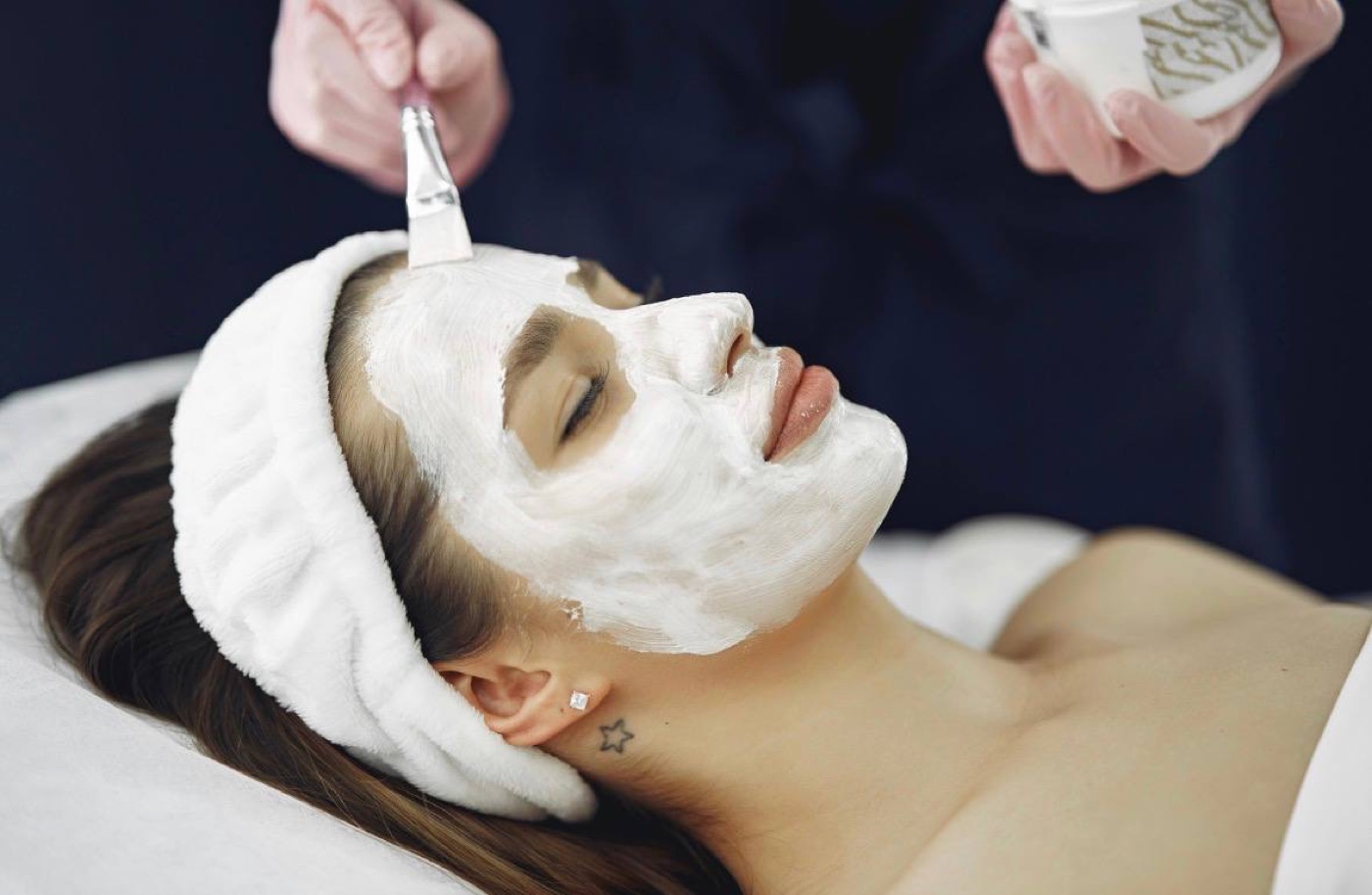 Facial treatment at Bleu MedSpa