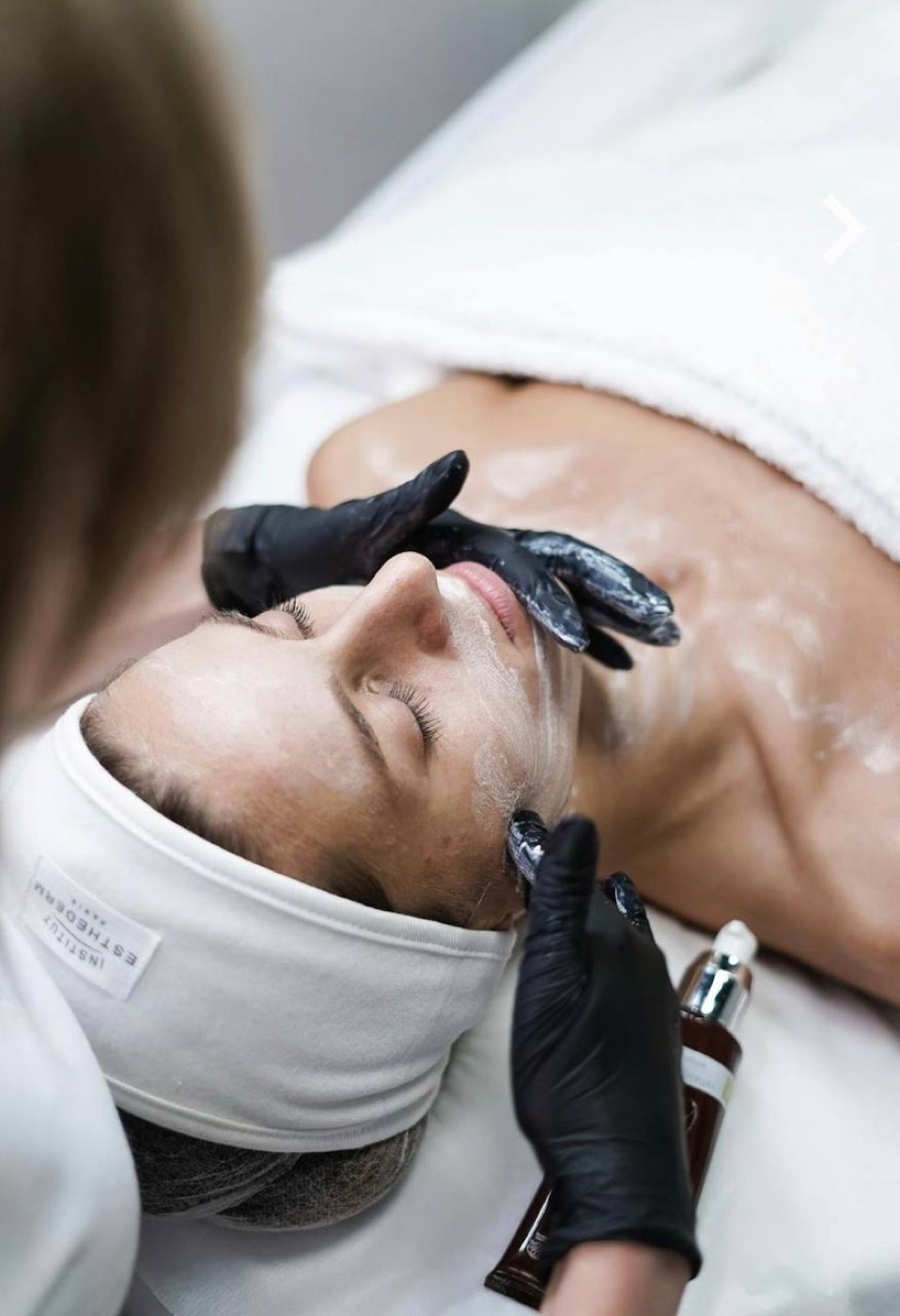 Facial treatment at Bleu MedSpa